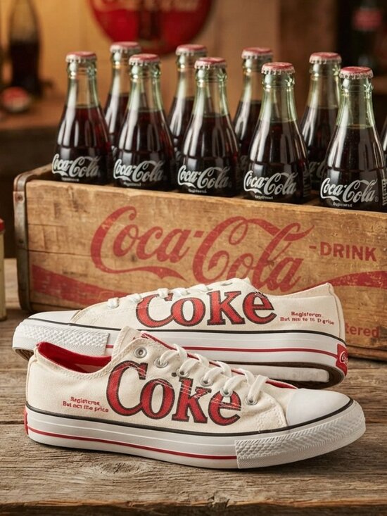 Coca Cola Other - Coca Cola Coke Canvas Sneakers 10 Vintage 1980's